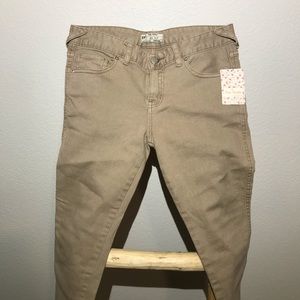 Free People Liza Skinny Ankle Length Khaki Pants